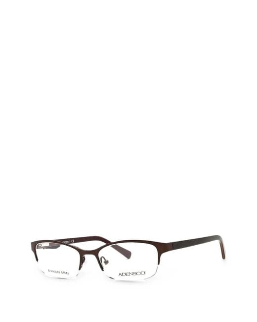 Adensco White Rectangle-Frame Glasses