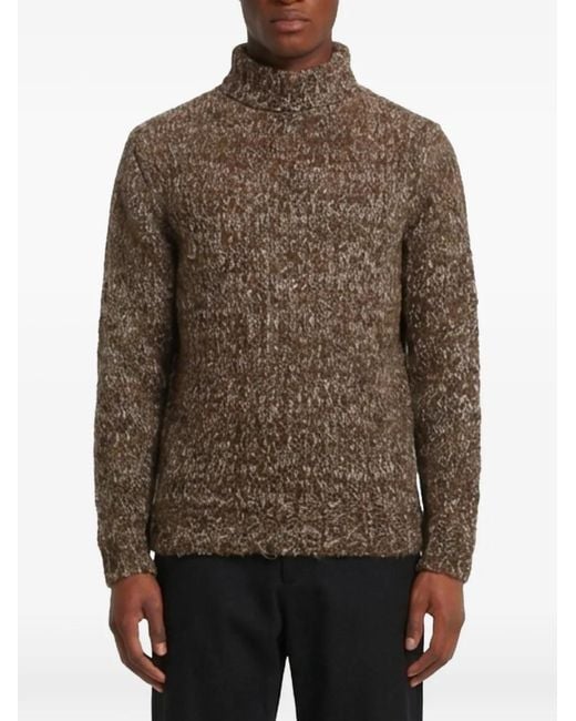 Barena Brown Marselo Brit Textured-Knit Sweater for men