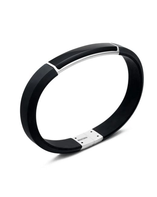 David Yurman Black Sterling Streamline Id Bracelet (10Mm) for men