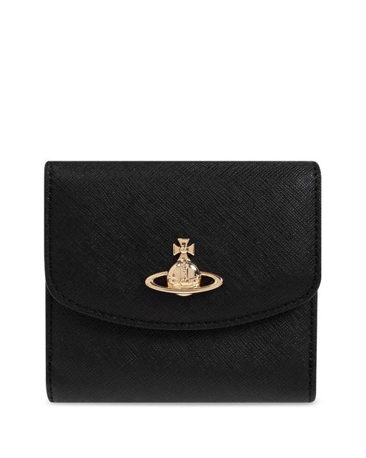 Vivienne Westwood Black Saffiano-Leather Wallet