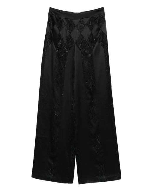 Botsi Black Lace Panel Trousers