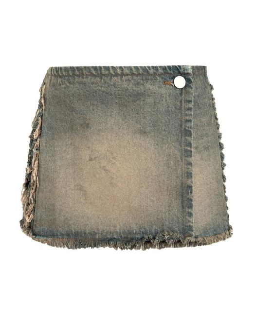 Undergold Green Ripped Basic Skirt
