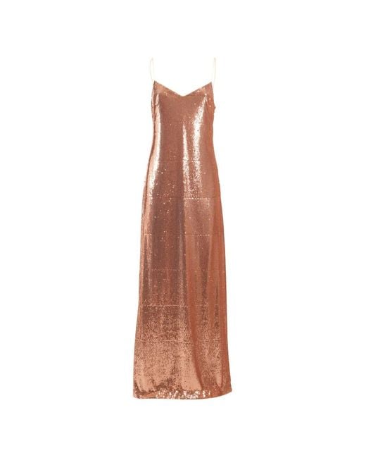 Clips White Sequin-Embellished Sleeveless Maxi Dress