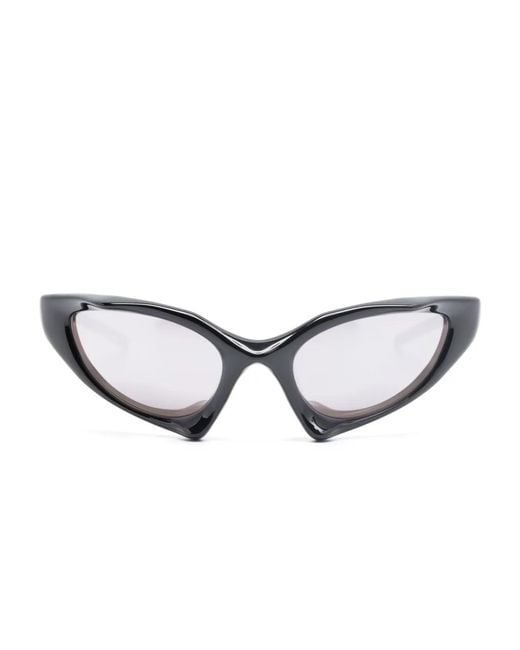 Balenciaga Black Runner Cat-Eye Sunglasses