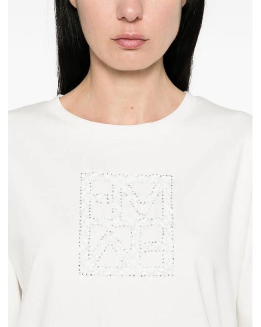 Marella White Embellished Sweat