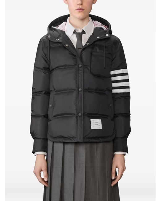 Thom Browne Black 4-Bar Ripstop Jacket