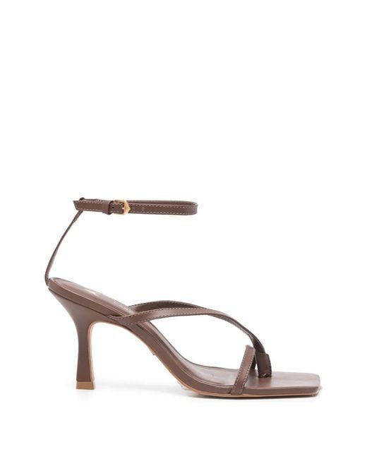 Carrano Brown Square-Toe Ankle-Strap Sandals