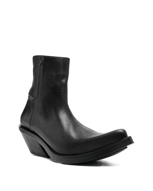 Egonlab Spike Leather Boots in Black for Men | Lyst