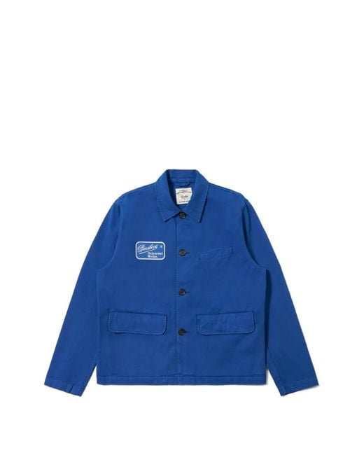 Universal Works Blue X Paraboot Logo-Patch Jacket for men
