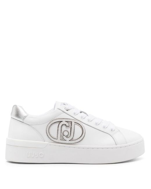 Liu Jo Silvia Leather Sneakers in White Lyst UK