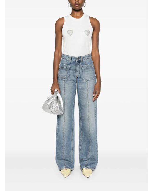 Blumarine Blue Straight-Leg Jeans