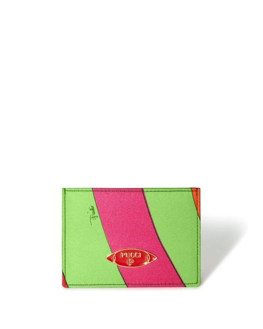 Emilio Pucci Pink Iride-print Card Holder