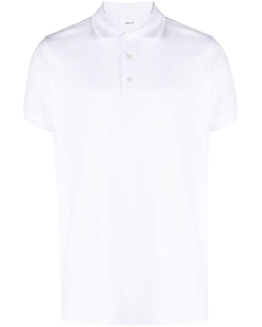 Bally Poloshirt aus Bio-Baumwolle in White für Herren