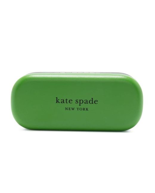 Kate Spade Black Logo-engraved Oval-frame Sunglasses