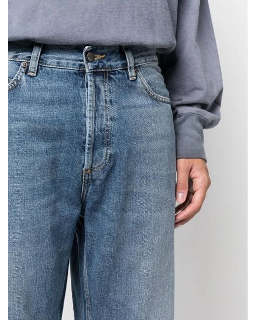 Carhartt Blue Mid-Rise Straight-Leg Jeans for men