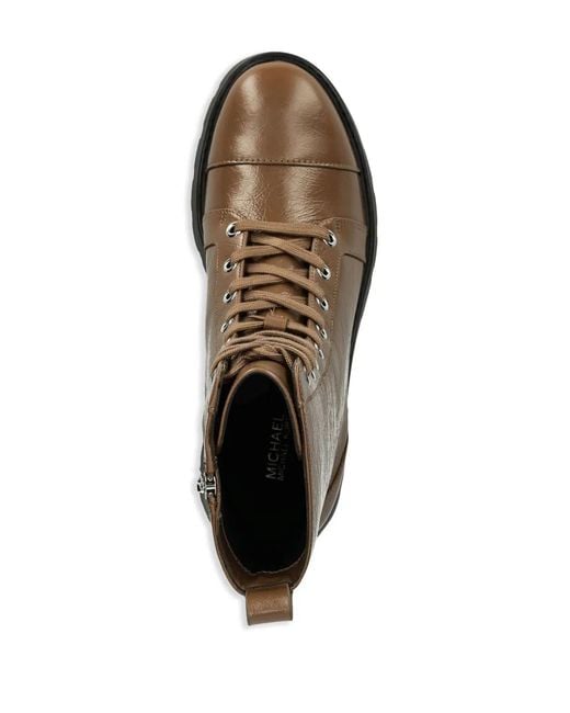 MICHAEL Michael Kors Brown Blake Combat Boots