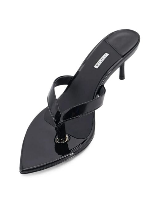 Le Silla White Gisele Patent Leather Heeled Sandals