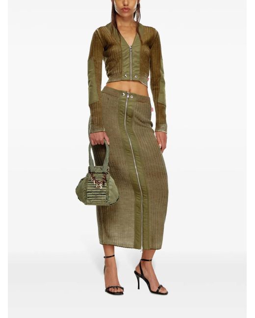 DIESEL M-Asi Skirt in Green | Lyst DIESEL M-Asi Skirt in Green | Lyst