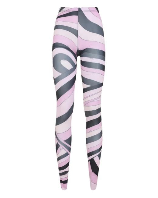 Collants À Imprimé Abstrait Emilio Pucci en coloris Blue