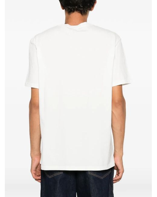 Isabel Marant White Logo-Embroidered T-Shirt for men