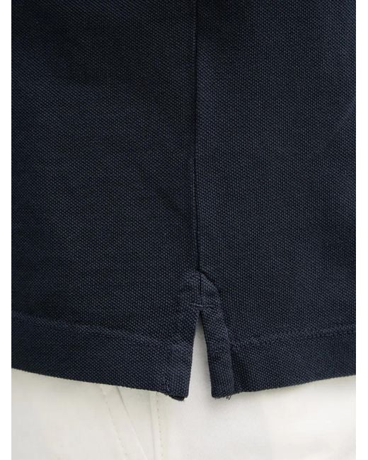 Guess Blue Logo-Embroidered Chest-Pocket Polo Shirt for men