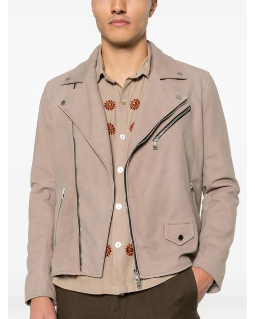 Tagliatore Natural Franklin Zip-Up Biker Jacket for men