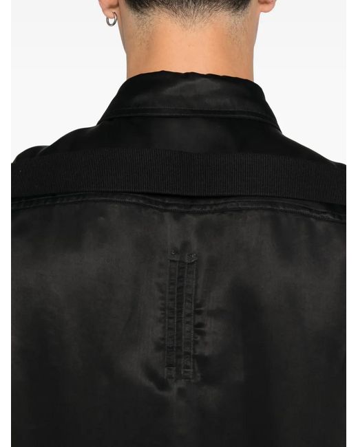 Rick Owens Black Long-Sleeve Shirt for men
