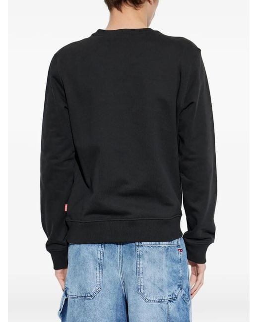 DIESEL Black Ginn-Aa2 Graphic-Print Sweatshirt for men