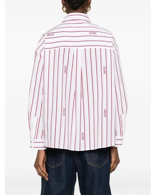 Marc Cain Pink Rethink Together Striped Shirt