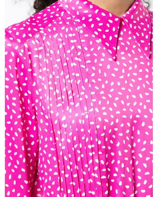 Off-White c/o Virgil Abloh Pink Printed Satin Dress