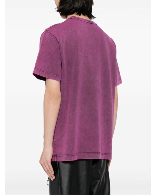 Camiseta con logo en relieve Alexander Wang de color Purple