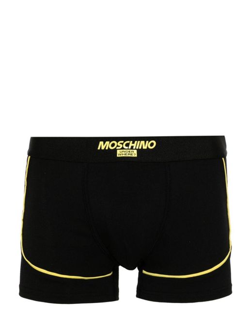 Moschino Black Logo-waistband Jersey Briefs for men