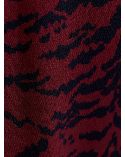 Essentiel Antwerp Purple Tiger-Print Midi Skirt