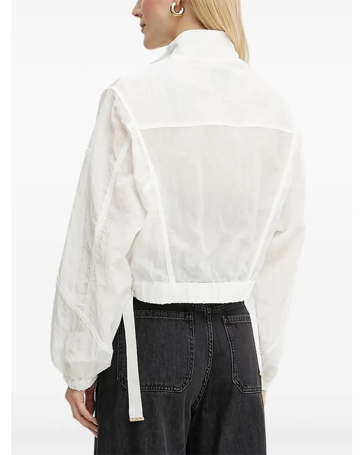 Guess Black Florie Zip-Fastening Drawstring Jacket