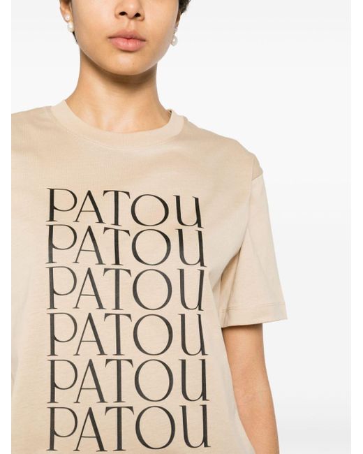 Patou Katoenen T-shirt in het Natural