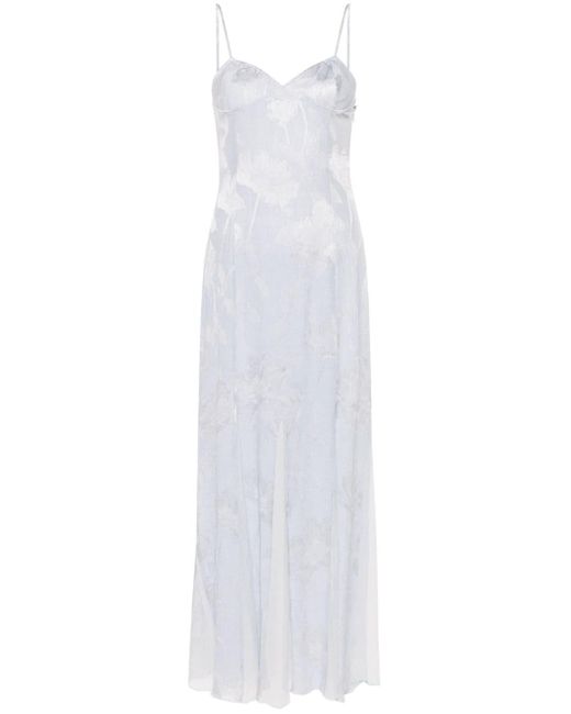 Paloma Wool White Maddox Patterned-jacquard Dress