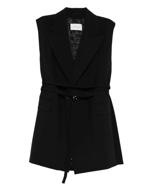 Sportmax Black Belted Blazer