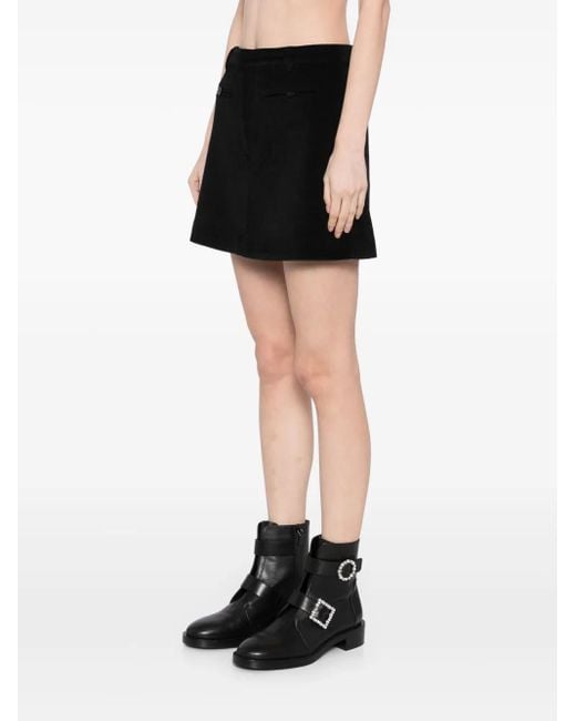 B+ AB Black Corduroy Mini Skirt