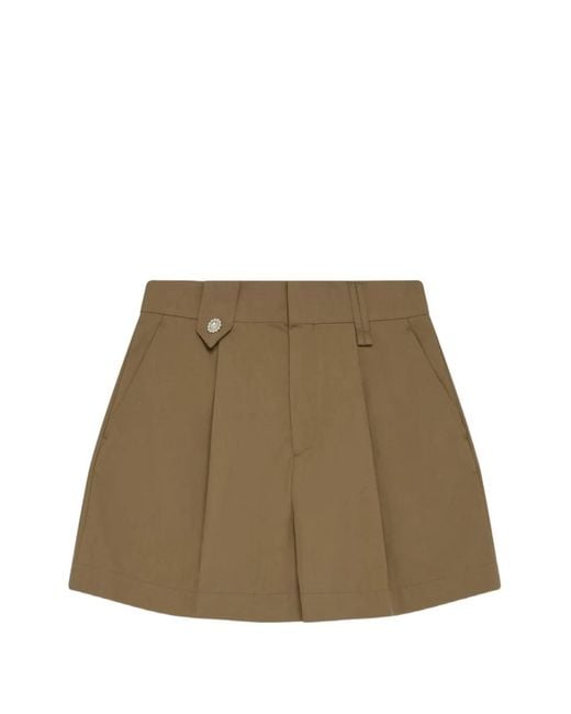 Simone Rocha Natural Embellished Pleated Shorts for men