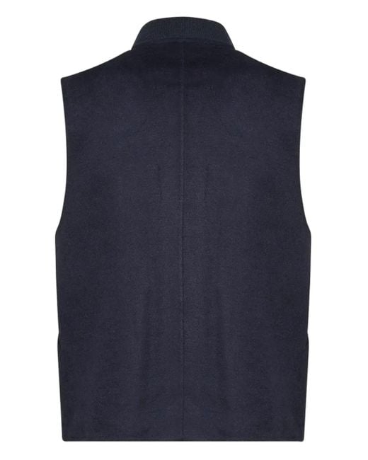 D4.0 Blue Wool Gilet for men