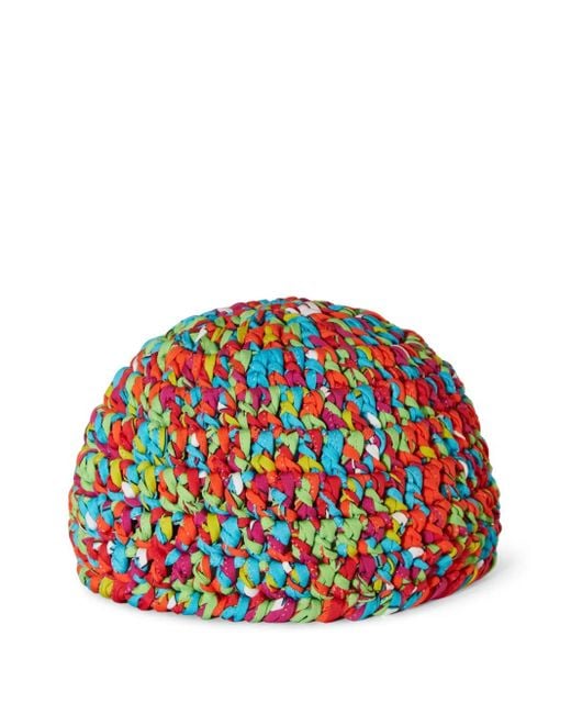 PUCCI Iride-Pattern Crochet-Knit Beanie in Red | Lyst UK display picture 2