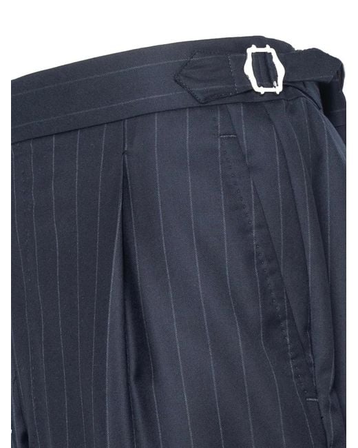 Franzese Collection Blue Berlusconi Double-Breasted Suit for men