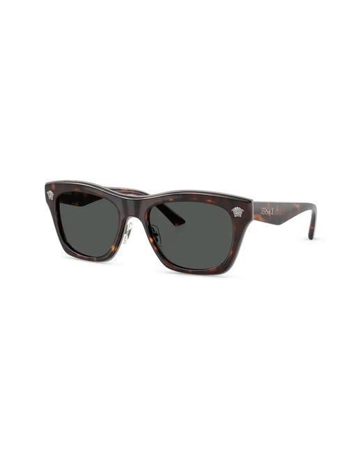 Versace Gray Tortoiseshell-Effect Sunglasses for men