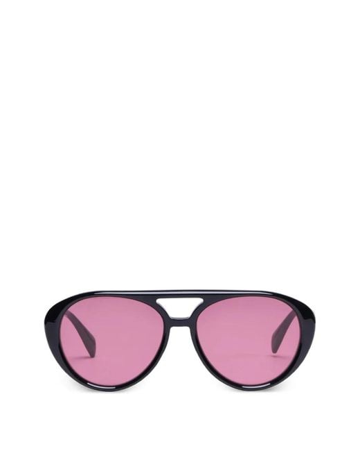 Viktor & Rolf Pink Pilot-Frame Sunglasses