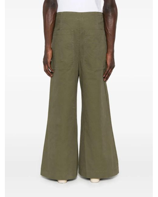 ボトムスその他 Entire Studios Organic cotton military green flared trousers entire-studios-old-uniform-