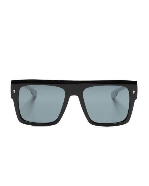 DSquared² D20127S Sonnenbrille mit eckigem Gestell in Black für Herren