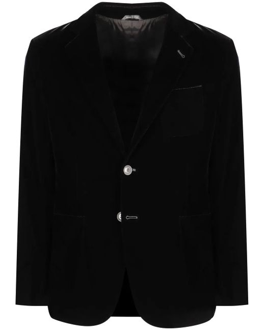 Giorgio Armani Black Single-Breasted Blazer for men