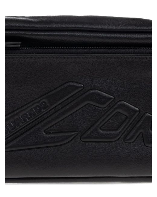 DSquared² Icon New Generation Leren Toilettas Met Logo in het Black voor heren