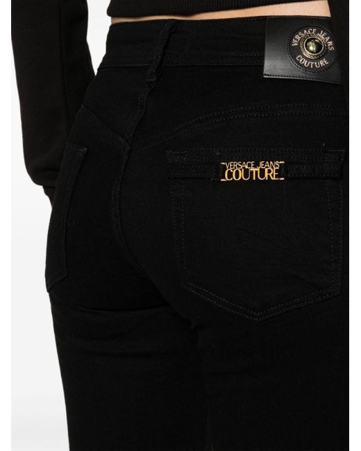 Versace Black Logo-lettering Skinny Jeans