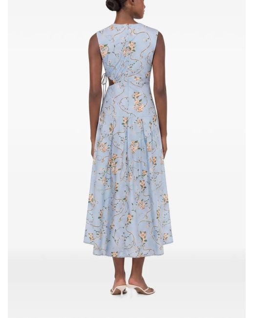 Agua Bendita Blue Otoño Navegante Midi Dress